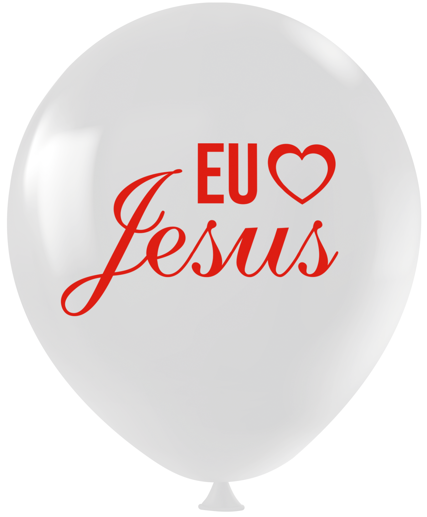 EU AMO JESUS - BRANCO COM VERMELHO RGB